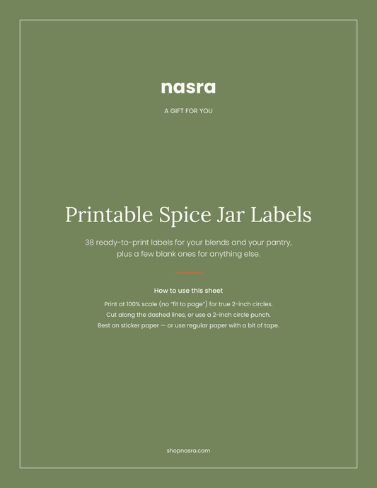 Printable Spice Jar Labels cover